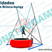 Bungee con cama elastica inflable doble winch, manual y electíco. Armado de 1 a 4 plazas. Fabricado por Construgames juegos infantiles 