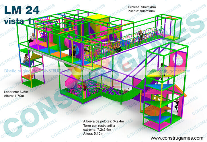 juegos infantiles, tobogan, Resbaladillas, Resbaladeros, laberintos, Playground, alberca de pelotas.